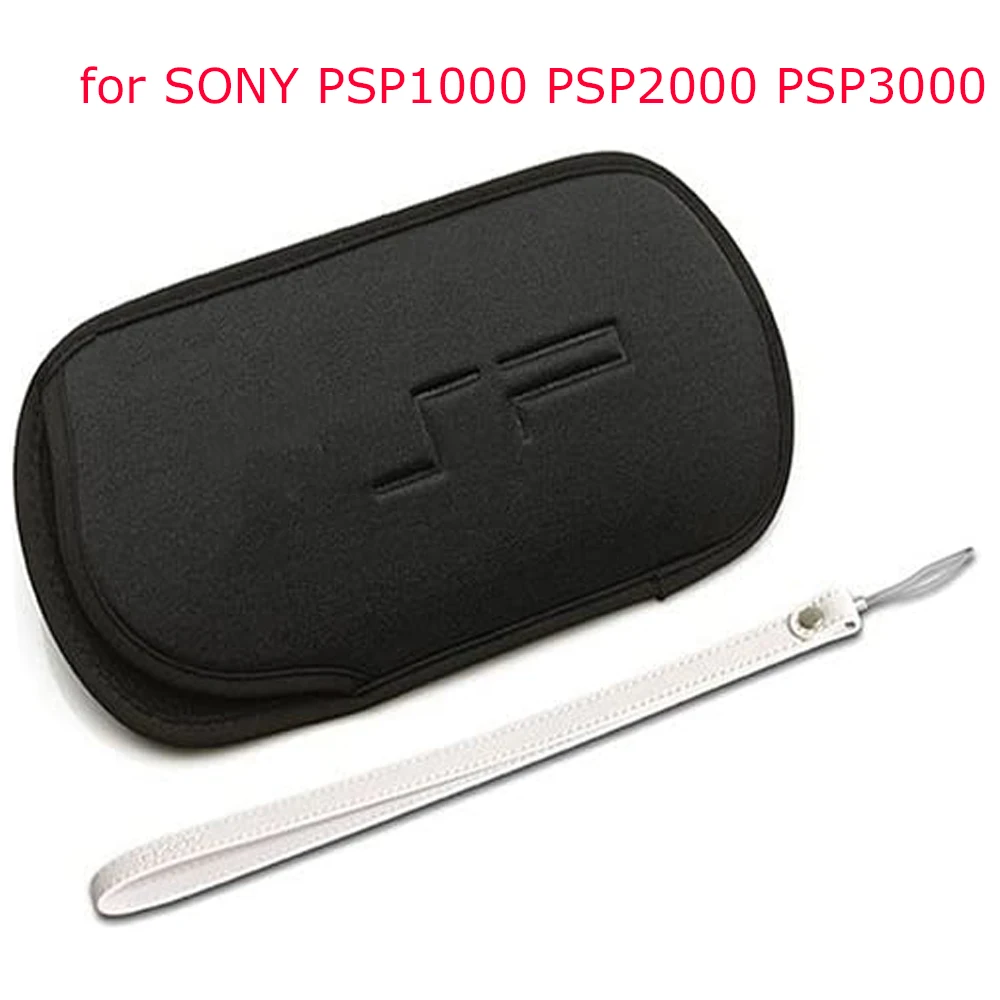 Soft Screen Protective Carrying Storage Bag Pouch Case with Hand Wrist Lanyard for Sony Console PlayStation PSP 1000 2000 3000