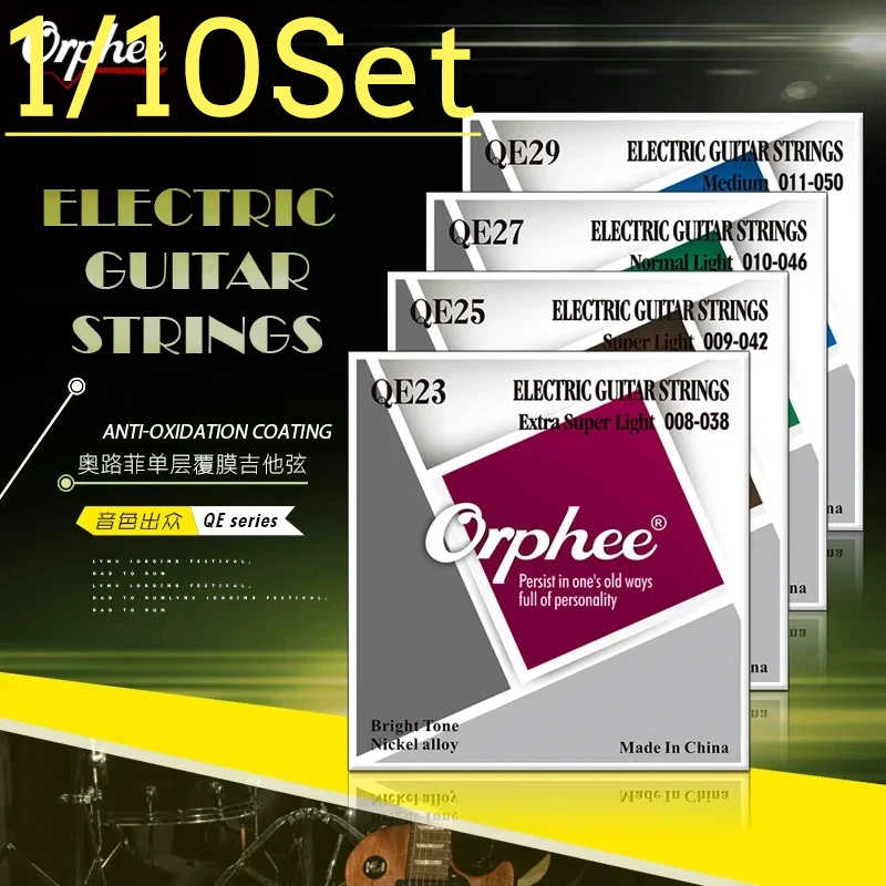 Orphee E-Gitarrensaiten, Hartstahl, sechseckiger Legierungskern, Guitarra-Saiten, Instrumente, Gitarrenteile und Zubehör Image