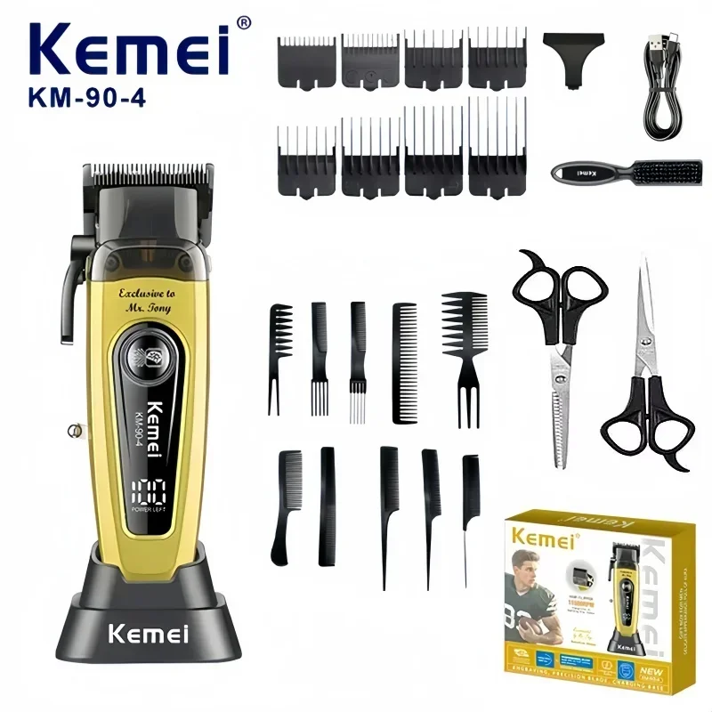 Kemei Haarschneidemaschine 11500 U/min KM-90-4 Professioneller bürstenloser Motor Haarschneidemaschine Haarschneidemaschine DLC Klinge Haarschneidemaschine Männer Image