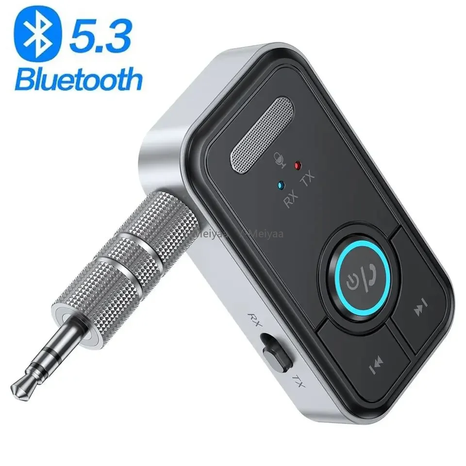 Bluetooth 5,3 Sender Empfänger Adapter Wireless Audio Für Auto Musik Kopfhörer Lautsprecher 3,5mm Jack AUX Wireless Audio Adapter Image