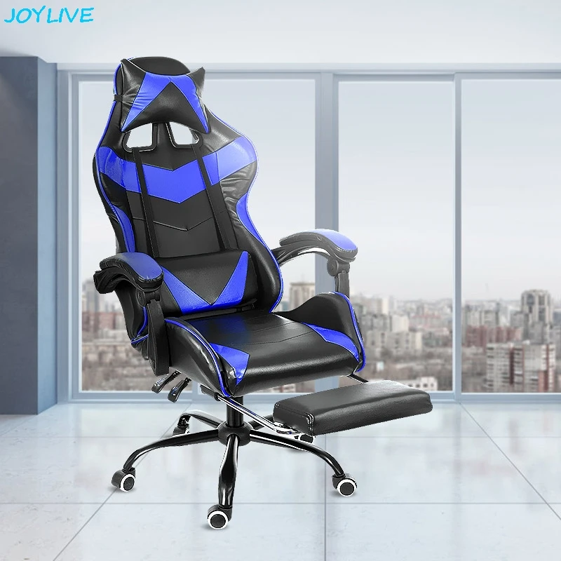 Leder Büro Gaming Stuhl Home Internet Cafe Racing Stuhl WCG Gaming Ergonomischer Computer Stuhl Drehbare Hebe Liegen Gamer Stuhl