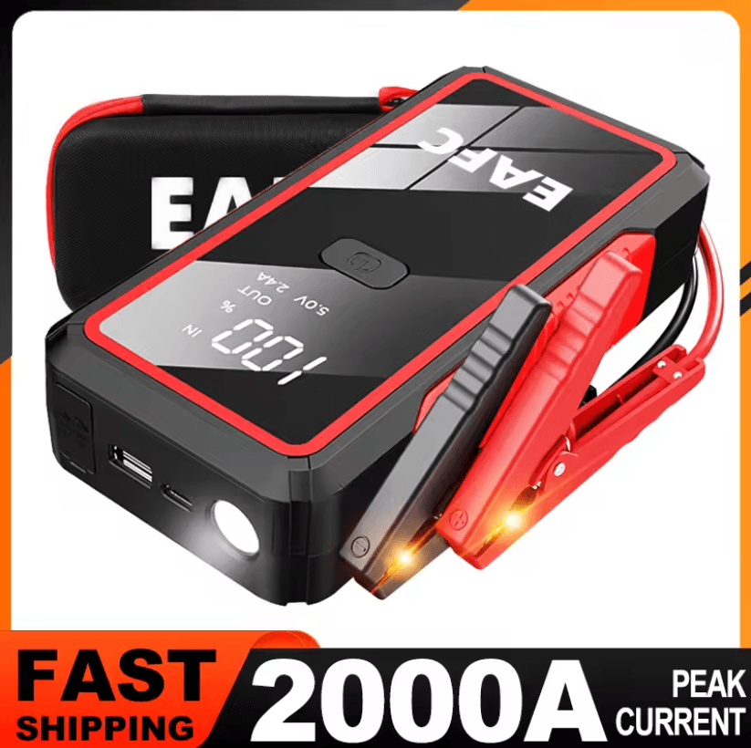 Portable Car Jump Starter 2000A Battery Booster With Power Bank And Emergency Charger 2000a With Box