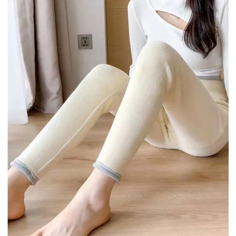 High Waist Fleece Lined Winter Leggings With Pocket And Butt Lift grey xxl
