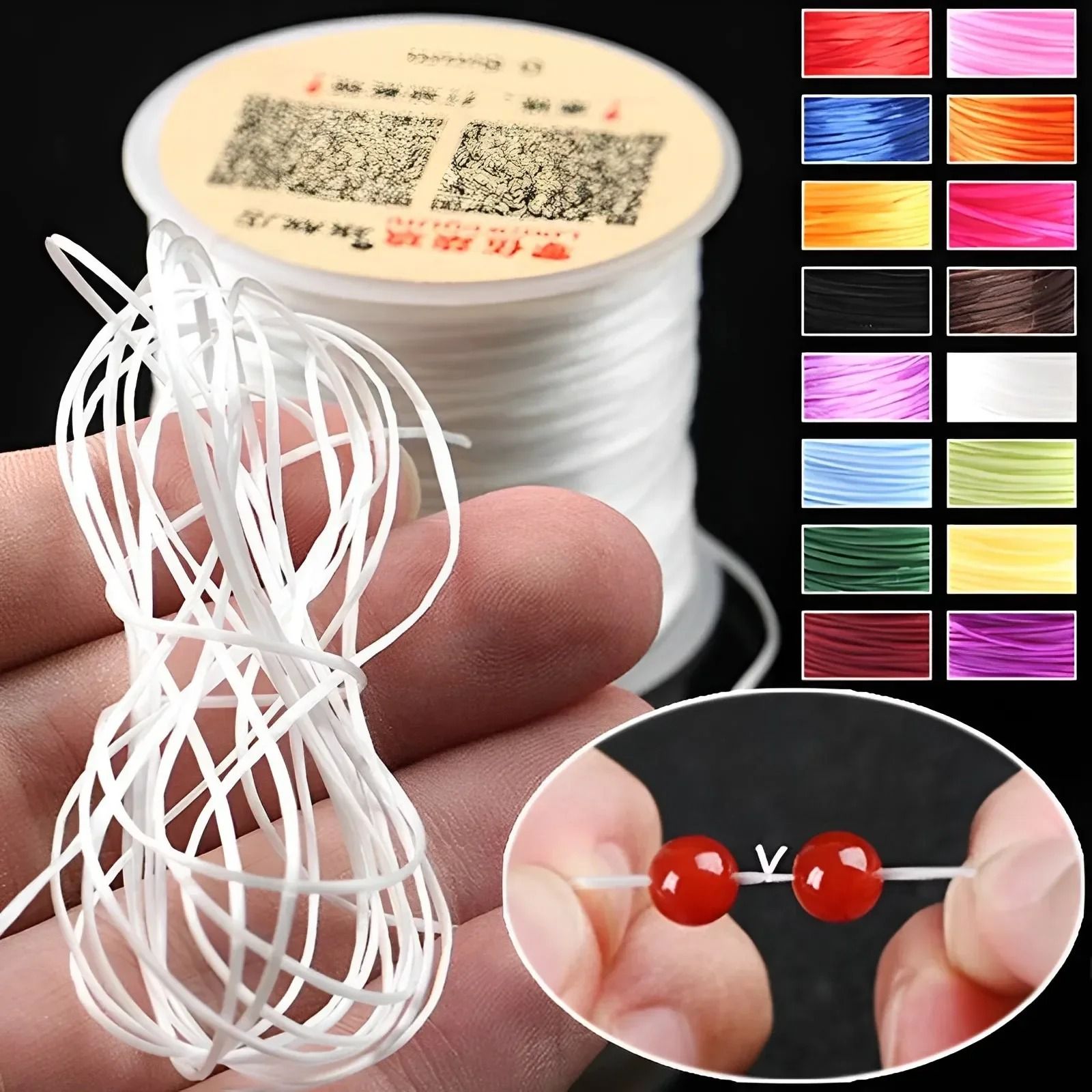 Elastic Crystal Beading Cord 1mm Stretch Thread For Jewelry Making 11
