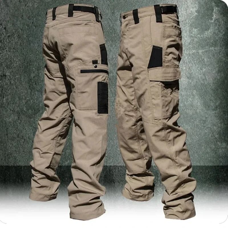 Mens Tactical Waterproof Cargo Pants Outdoor Multi Pocket Combat Trousers b l
