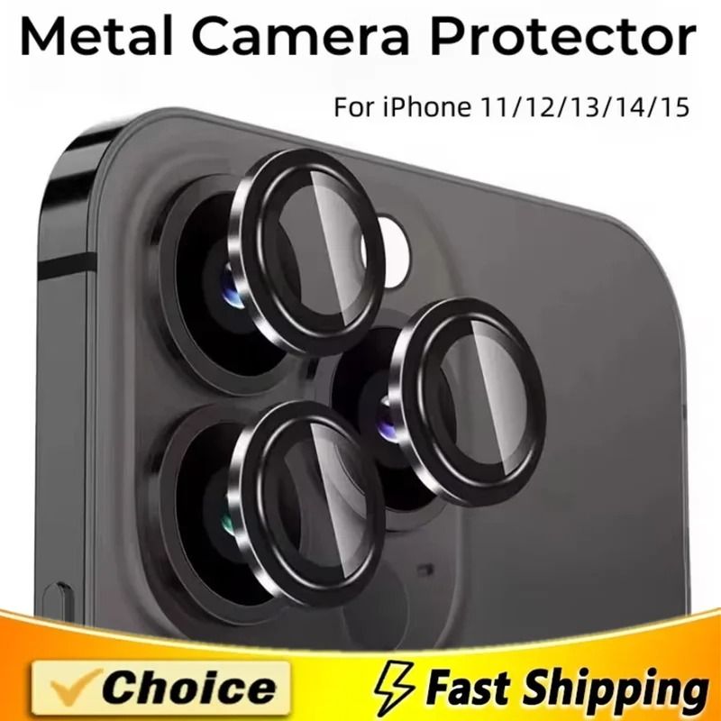 Metal Camera Lens Protector Glass 3 Pack For IPhone 15 14 13 12 11 Pro Max Mini Plus for Iphone 12pro Max purple