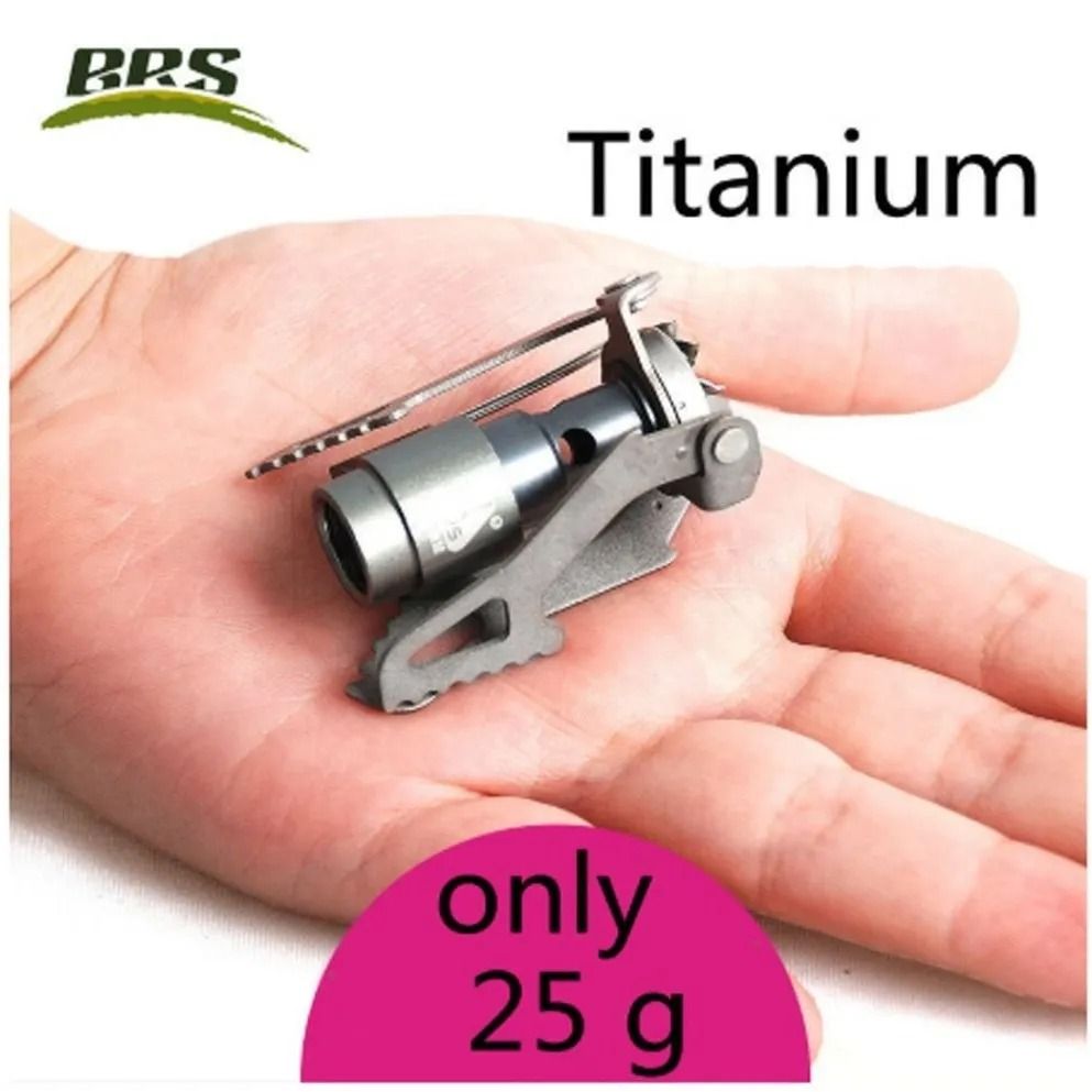 Titanium Mini Camping Gas Burner Pocket Stove Lightweight Portable Outdoor Cooking Furnace Titanium Mini Camping Gas Burner Pocket Stove Lightweight Portable Outdoor Cooking Furnace
