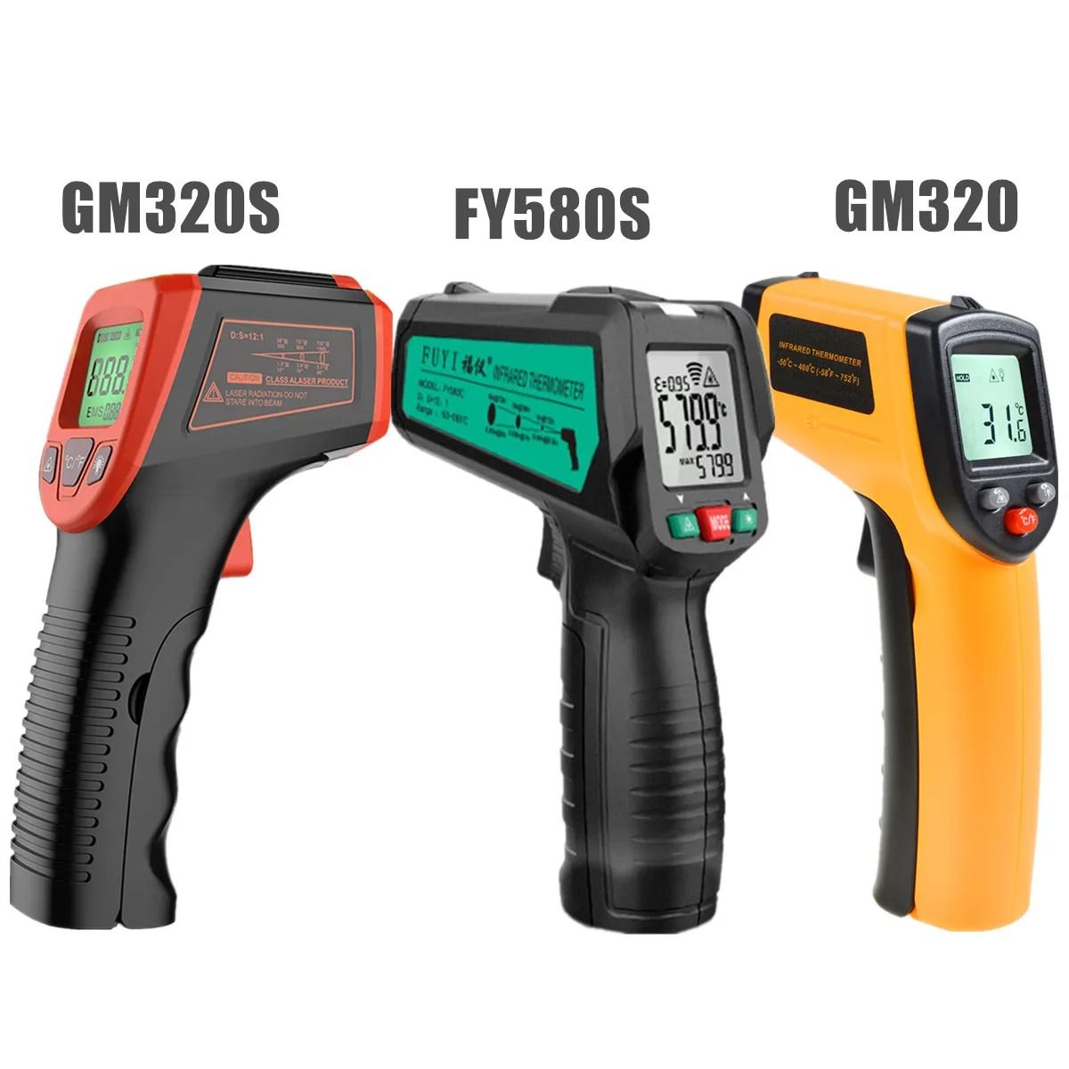 Infrared Thermometer Contactless Laser Temperature Tester gm320s green