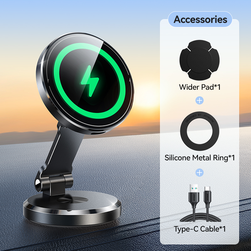 Fast Wireless Charging Magnetic Phone Mount, 15W Rotatable Panel, Magnetic Car Phone Mount Holder Charger Fast Wireless Charging Magnetic Phone Mount, 15W Rotatable Panel, Magnetic Car Phone Mount Holder Charger