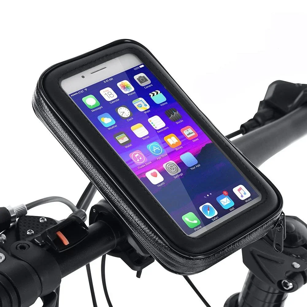 Bicycle Phone Stand Mount, Waterproof Bike Phone Holder, Motorcycle Handlebar Case Bag For IPhone Samsung bicycle Size L