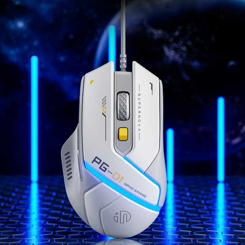 Wired Gaming Mouse RGB, Macro Programmable, 6 Button Computer Mouse, 1000Hz High Polling Rate Wired Gaming Mouse RGB, Macro Programmable, 6 Button Computer Mouse, 1000Hz High Polling Rate