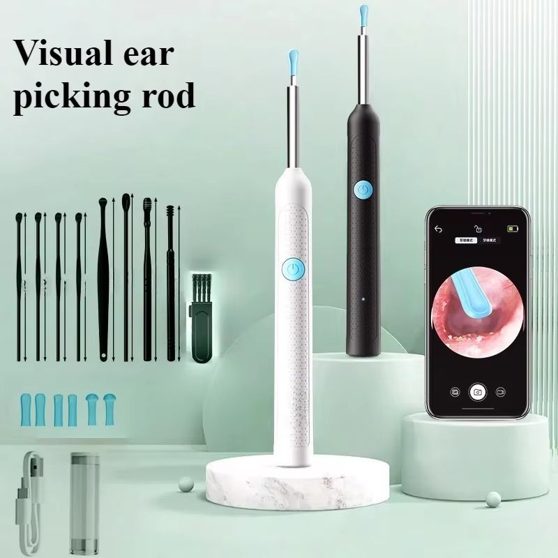 Smart Visual Ear Sticks Otoscope Mini Camera Ear Wax Removal & Health Care Tool y10 White 1pcs