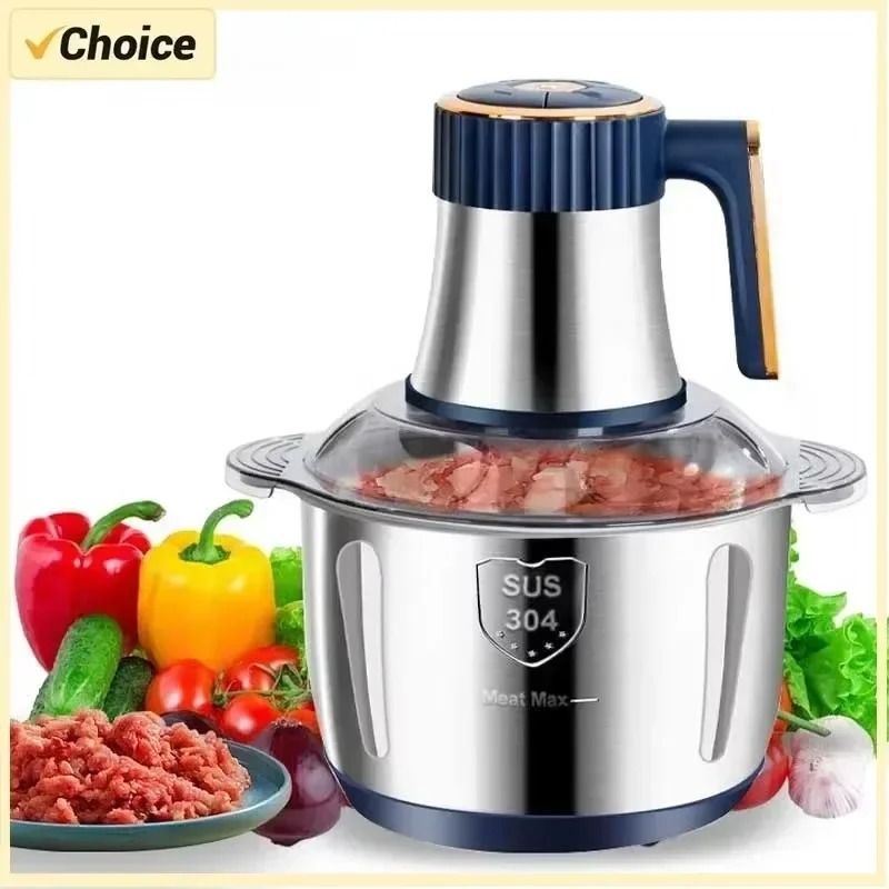 Electric Food Chopper Stainless Steel 5L Meat Grinder And Vegetable Processor eu Plug d