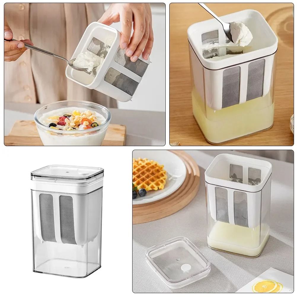 Greek Yogurt Maker Yogurt Filter Stainless Steel Strainer Whey Separation Tool 1100ml