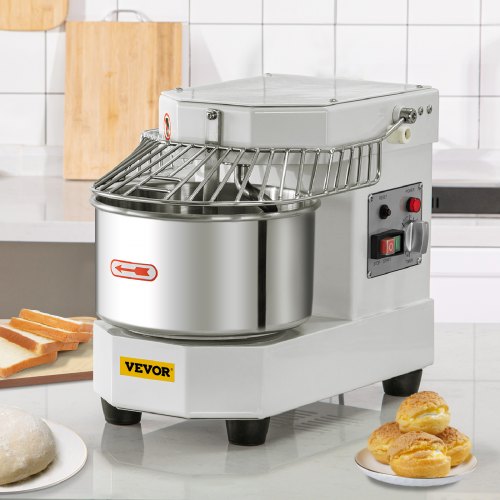 450W Commercial Dough Mixer, 7.3Qt Stainless Steel Spiral Kneader With Timer & Safety Shield For Pizzerias, Bakeries 450W Commercial Dough Mixer, 7.3Qt Stainless Steel Spiral Kneader With Timer & Safety Shield For Pizzerias, Bakeries