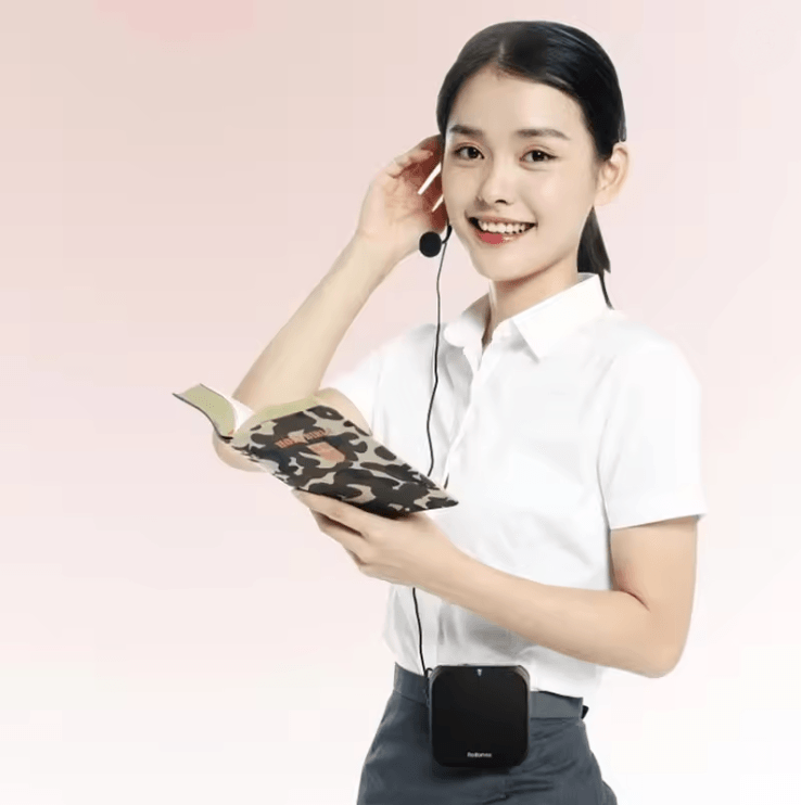 ClearVoice Portable Headworn Microphone And Voice Amplifier Set rose