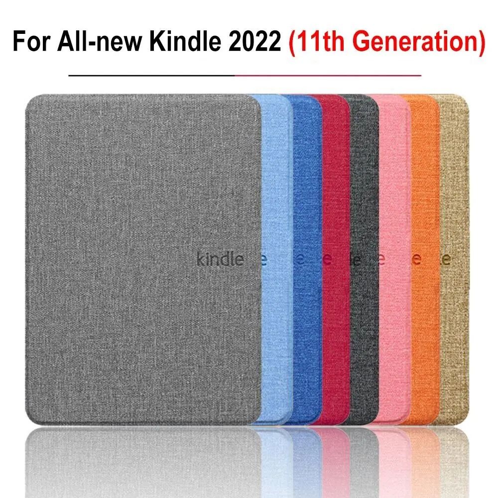 Fabric Magnetic Smart Case For Kindle 6 Inch red