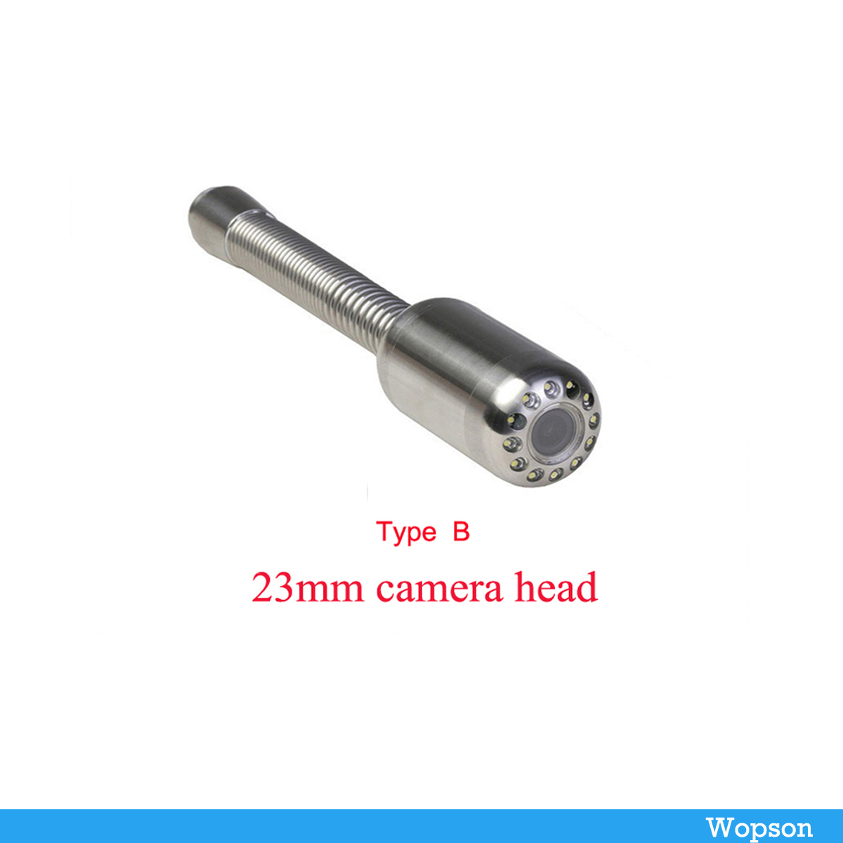 23mm Camera Lens For Sewer Pipe Inspection, 120 Wide Angle Camera Head With 12 Adjustable LEDs, Sapphire Glass 23mm Camera Lens For Sewer Pipe Inspection, 120 Wide Angle Camera Head With 12 Adjustable LEDs, Sapphire Glass