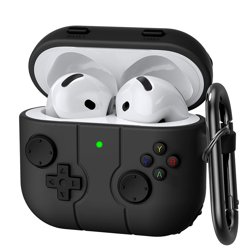 Cute Cartoon 3D Gamepad Silicone Shockproof Earphone Case For Airpods 4, Cover For Airpods 1 2 3 Airpods Pro 2 black for Airpods 3 2021