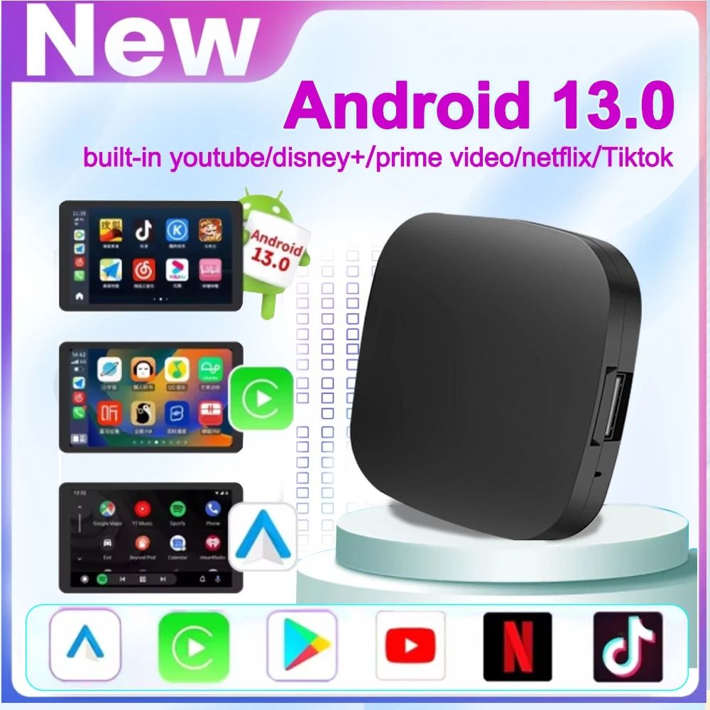 Android 13 TV Box Smart CarPlay Ai Box With Wireless Android Auto a133 2gb 32gb