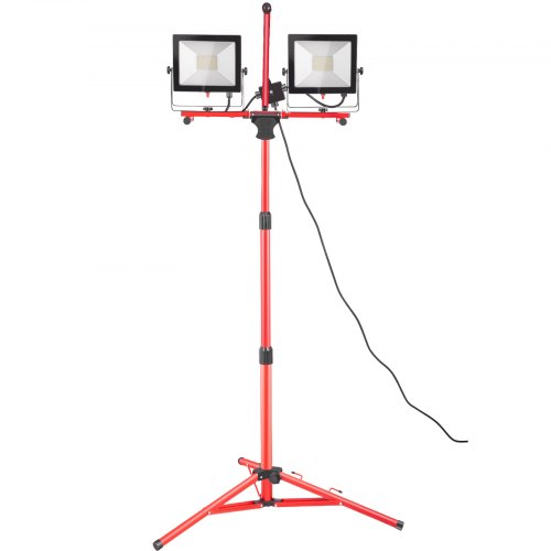 Dual Head Lumen LED Work Light With Stand, Adjustable Tripod, Bright Light, IP65 Waterproofed LED Tripod Work Light Dual Head Lumen LED Work Light With Stand, Adjustable Tripod, Bright Light, IP65 Waterproofed LED Tripod Work Light
