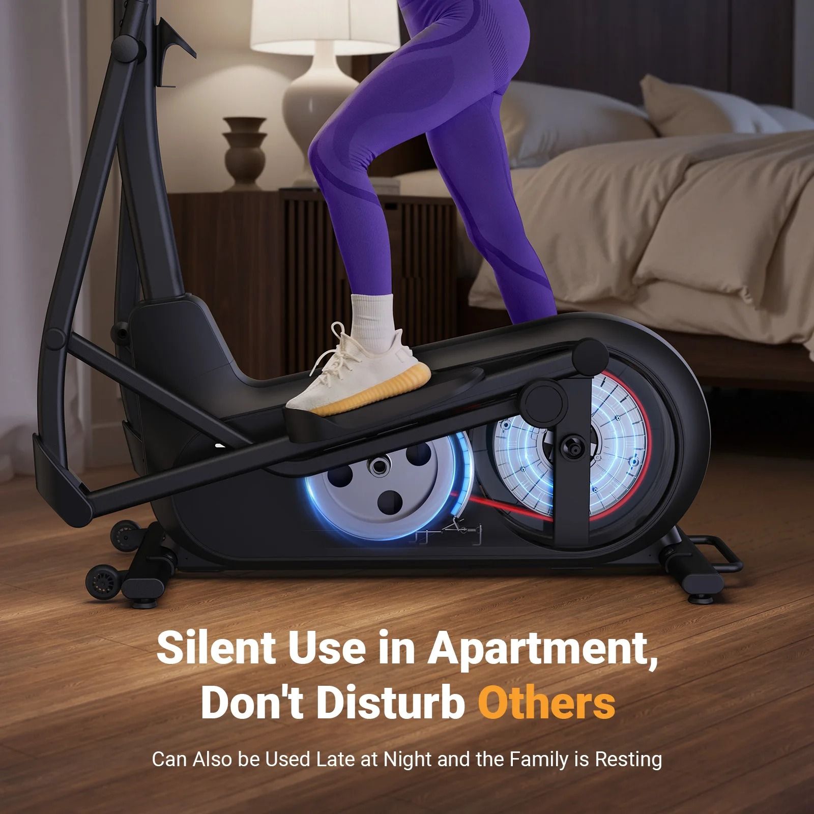 Smooth Quiet Elliptical Trainer With Adjustable Resistance And Long Stride manual