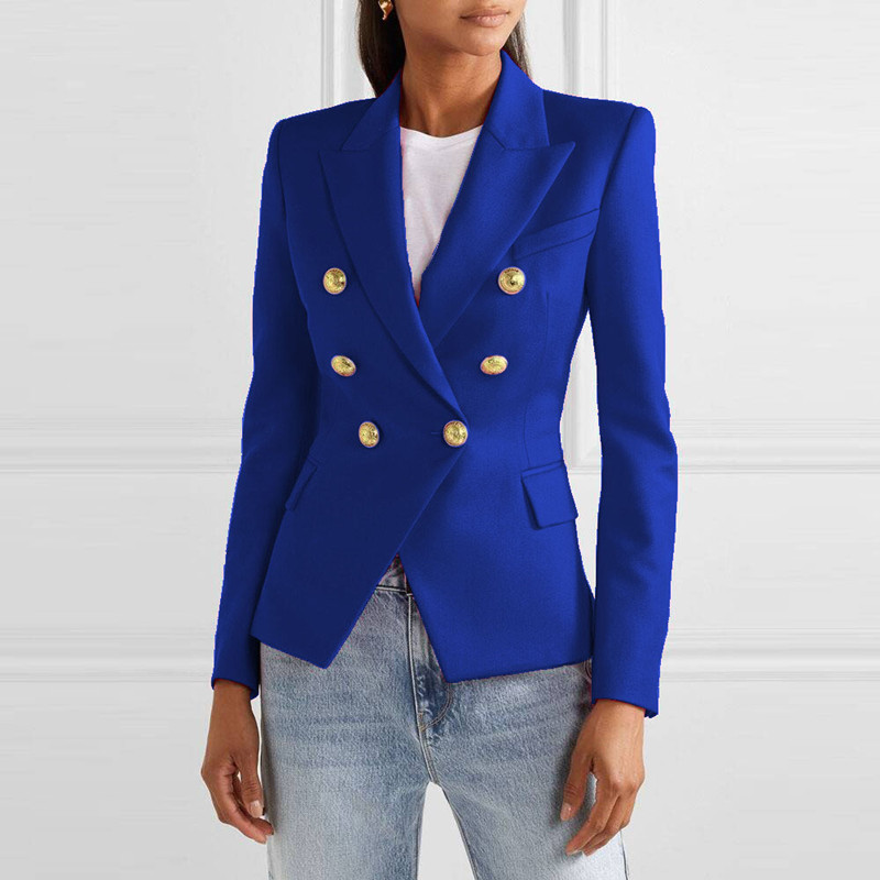 Fashion Casual Suit Blazers For Women, Solid Color Slim Fit Blazer, Spring And Autumn Jacket, Winter Office Wear red xl