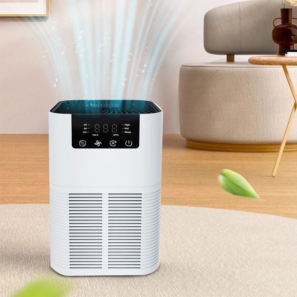 Air Purifier Smoke Odor Negative Ion Generator Aromatherapy HEPA Air Cleaner eu