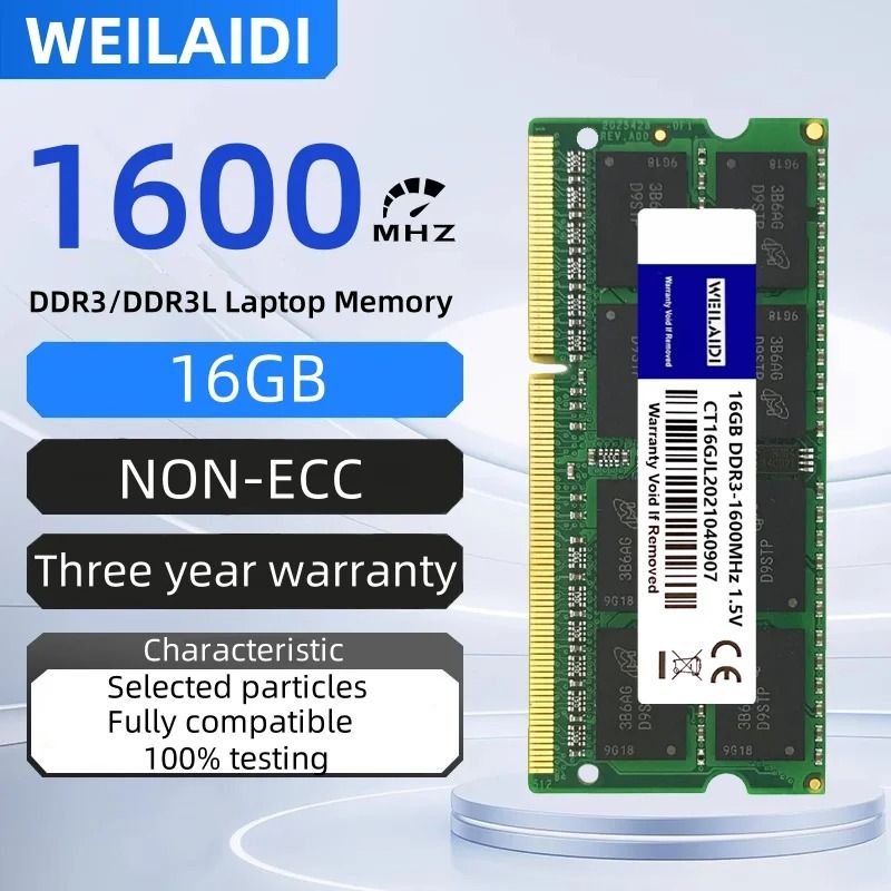 16GB DDR3 DDR3L 1600MHz Laptop Memory RAM Upgrade ddr3l 1.35v