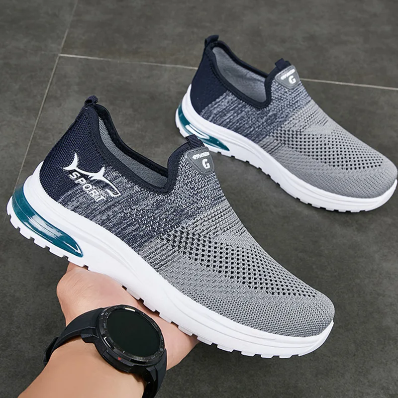 Mens Summer Shoes, Comfortable Lazy Shoes, Breathable Mesh Casual Sports Shoes Man, Cheap Shoes For Men, Clearance gray 41