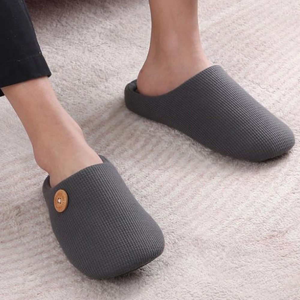 Warm Cotton Slippers For Men And Women Soft Indoor House Slides us Men (8.5 9.5) purple