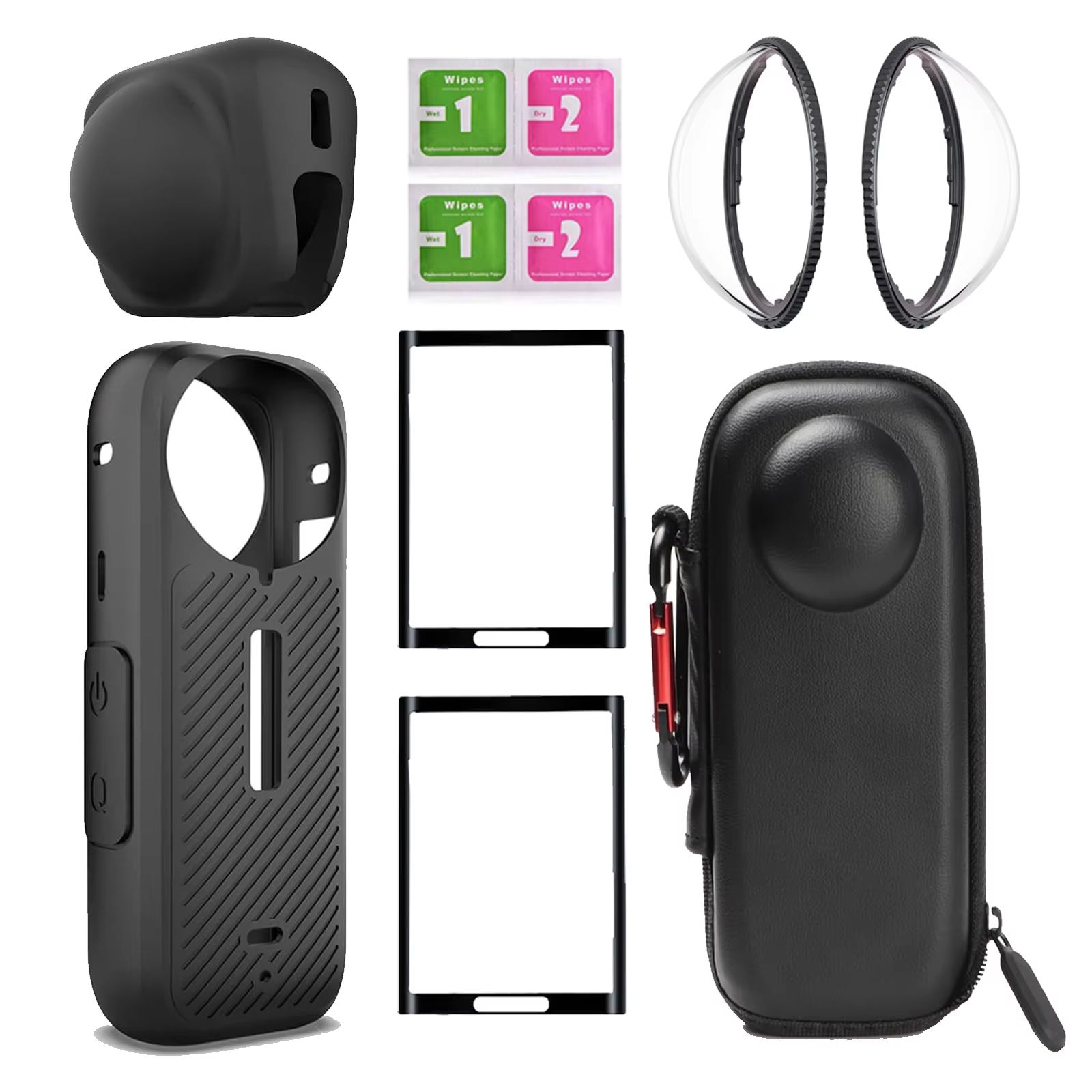 Lens Protection Kit For Insta360 X5 X4 Anti Scratch Lens Guards, Screen Protector Film & Storage Bag for Insta360 X5 kit H