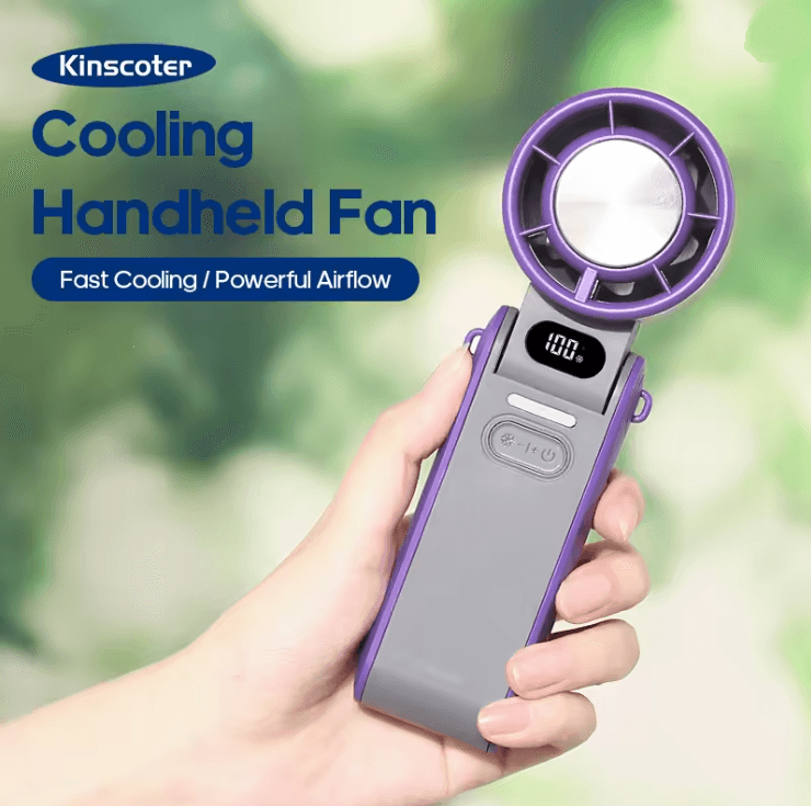 AeroCool Portable Handheld Fan Rechargeable Foldable Turbo Air Cooler white