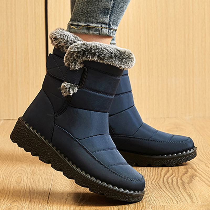 Womens Snow Boots, Soft Ankle Platform Shoes, Waterproof Winter Boots, Solid Women Shoes blue 43