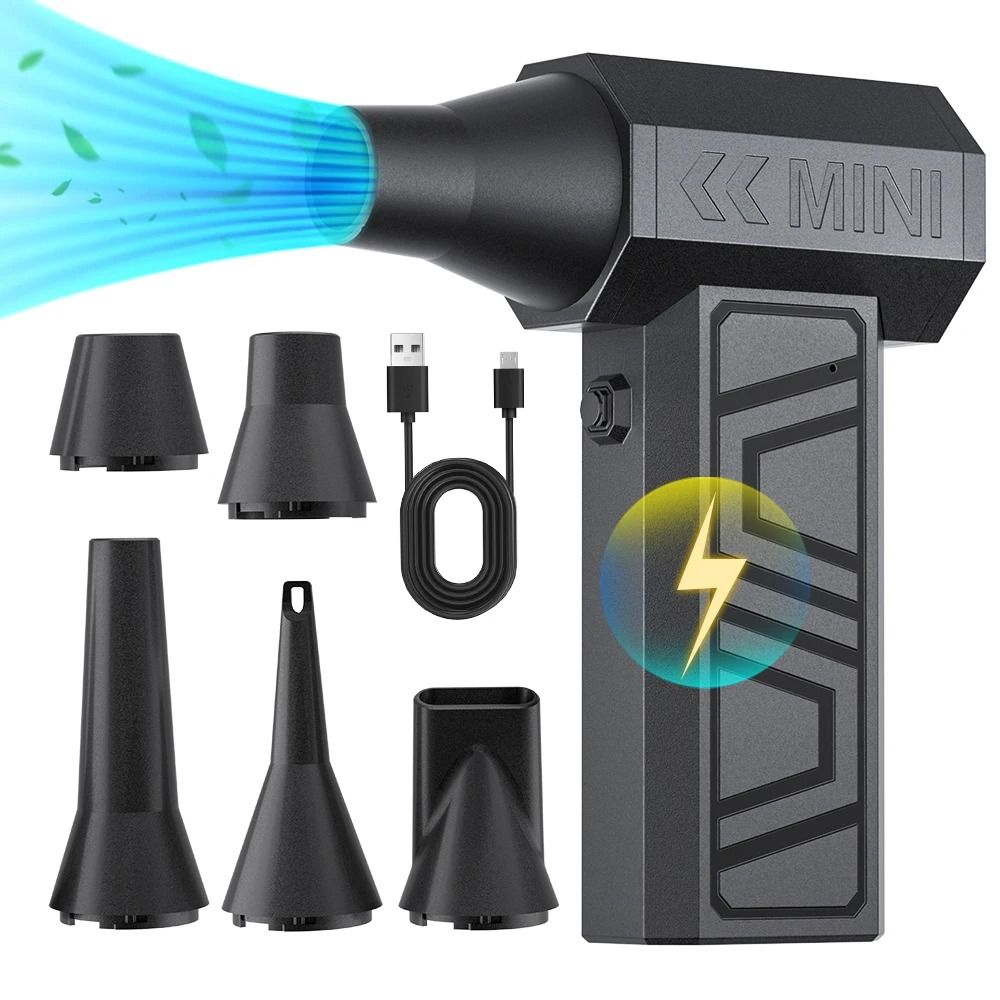 Type C Charging Turbo Jet Fan Portable Air Duster For Car Cleaning p30