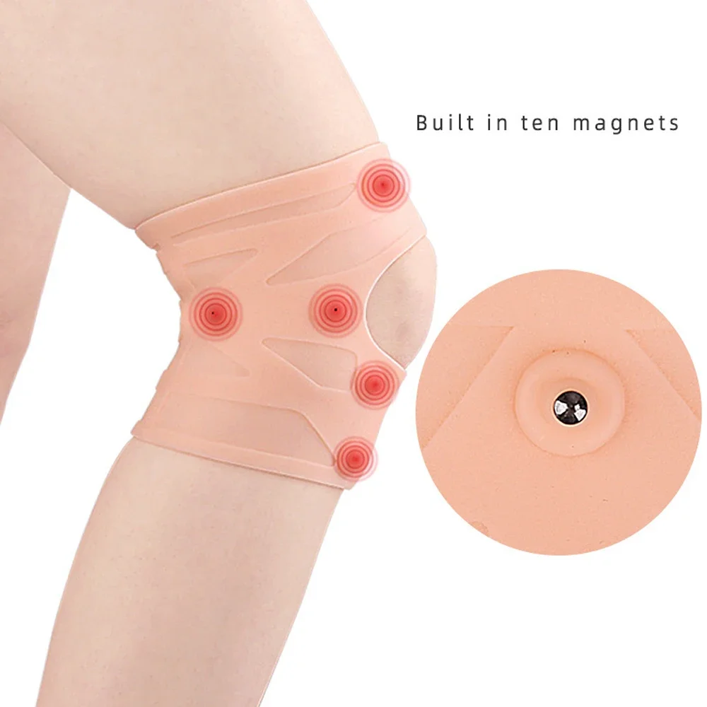 Waterproof Magnetic Knee Care Pad, Silicone Knee Compression Sleeve, Knee Brace, Patella Tendon Support Brace Waterproof Magnetic Knee Care Pad, Silicone Knee Compression Sleeve, Knee Brace, Patella Tendon Support Brace