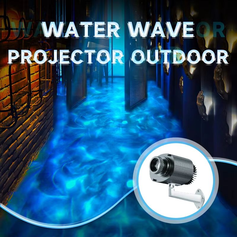 OceanWave Outdoor Waterproof Projector Dynamic Water Wave Effect Light With Gobo Slide Projection light Blue Color 160w Waterproof