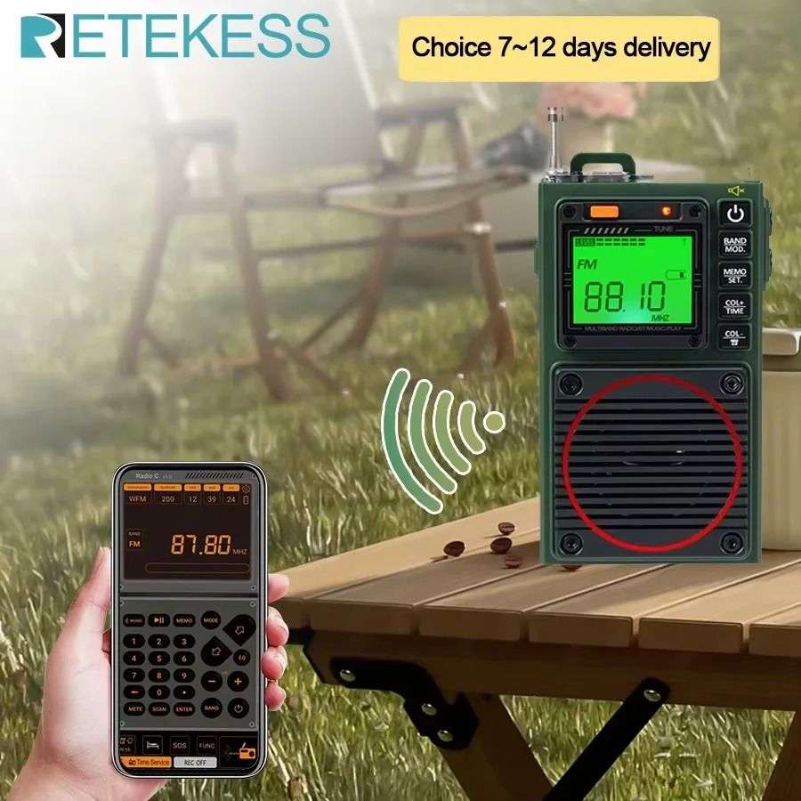 Retekess TR111 Portable AM FM Shortwave Radio With Alarm Clock Retekess TR111 Portable AM FM Shortwave Radio With Alarm Clock