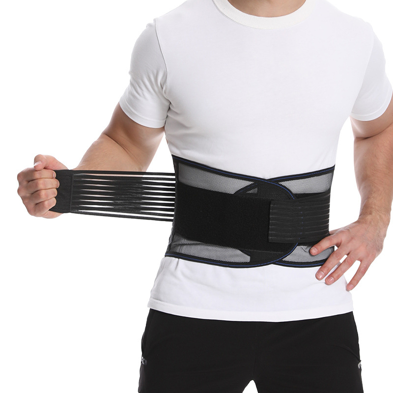 Waist Protection Mesh Belt, Breathable Fitness Waist Support, Waist Fixing Belt Lightweight grey m