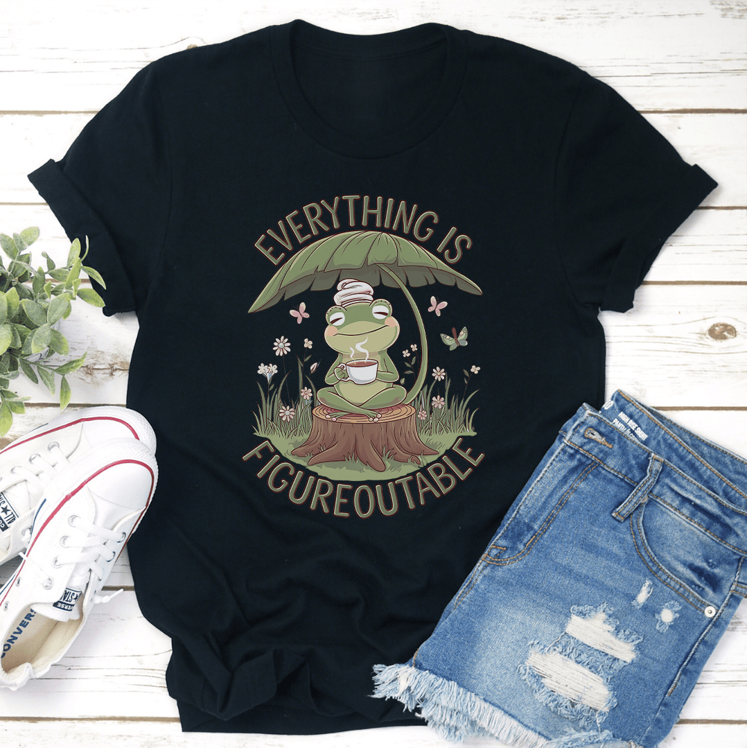 Everything Is Figureoutable Tee L Black Heather