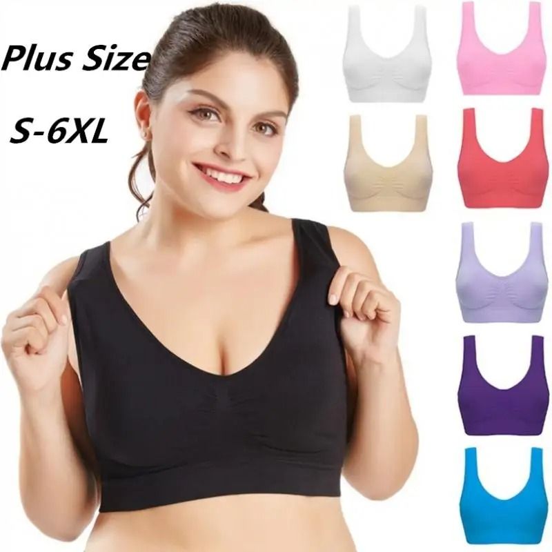 Seamless Padded Sports Bra For Women Running Yoga Workout Gym Fitness Top l light Purple