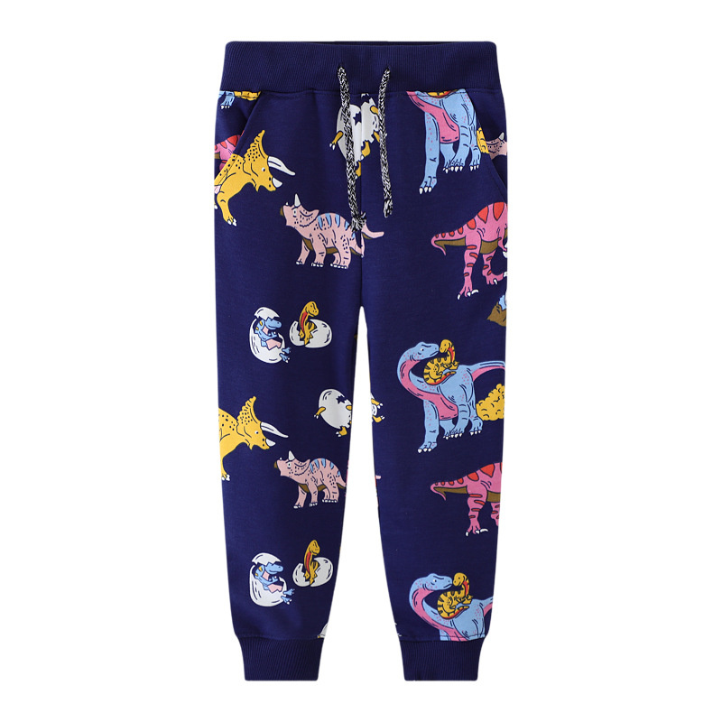 Childrens Sweatpants By Jumping Meters, Dinosaurs Print Boys Girls Pants, Autumn Spring Baby Trousers, Kids Full Pants 5 2t
