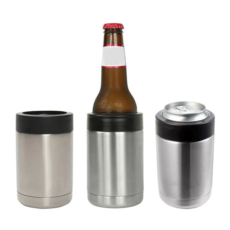 Stainless Steel Beer Bottle Cooler Double Wall Vacuum Insulated 12oz Beer Cooler