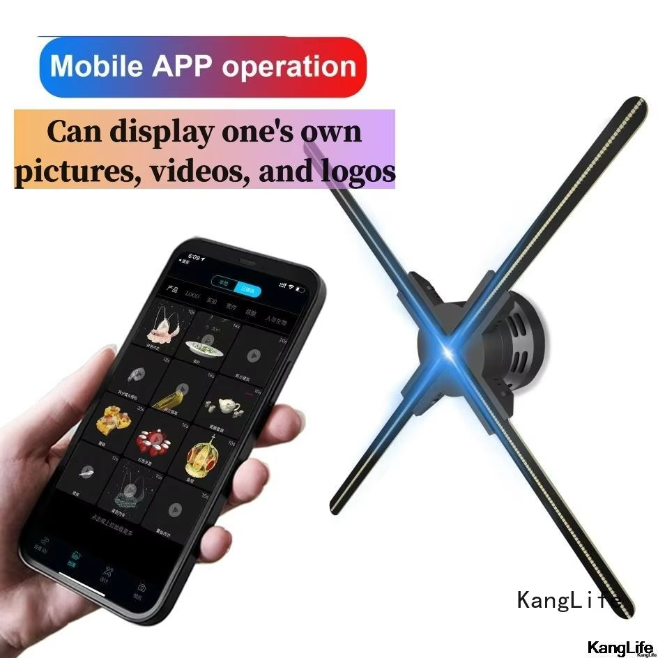 ClearView Pro 3D Hologram Fan Display WiFi Holographic Projector For Stunning Commercial Hologram Display p62 Set eu Plug