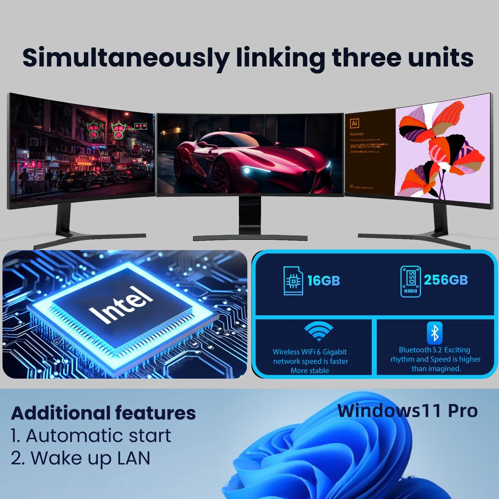 Mini PC Intel Core I9 Pocket Computer 16GB RAM SSD Options 16gb Ddr4 512gb Ssd