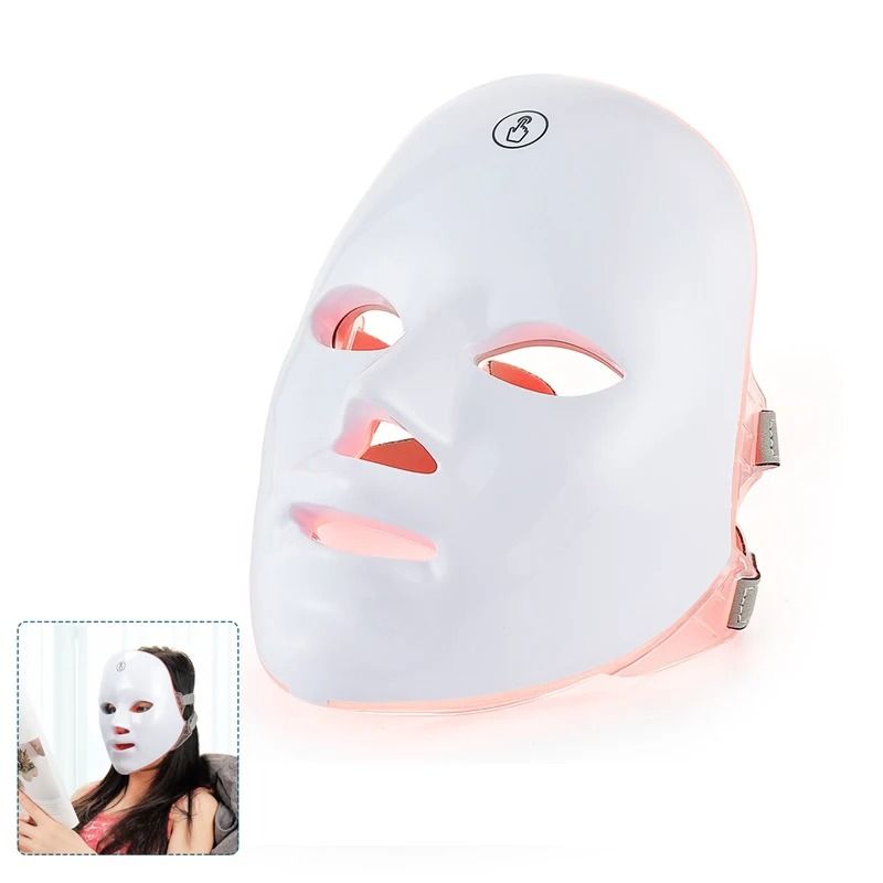 Wireless 7 Color LED Face And Neck Beauty Mask Photon Therapy Skin Tightening And Rejuvenation Device type B 400mah