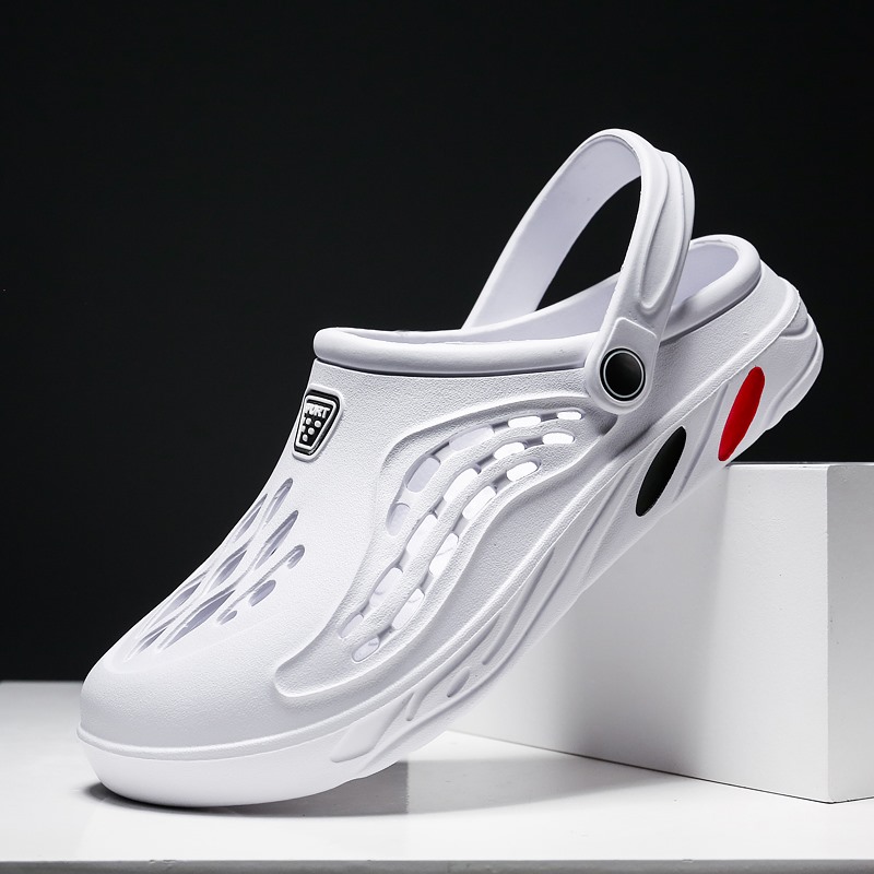 Light EVA Summer Men Sandals, Casual Hole Shoes, Outdoor Garden Clogs, Beach Slippers For Men & Women gray 38