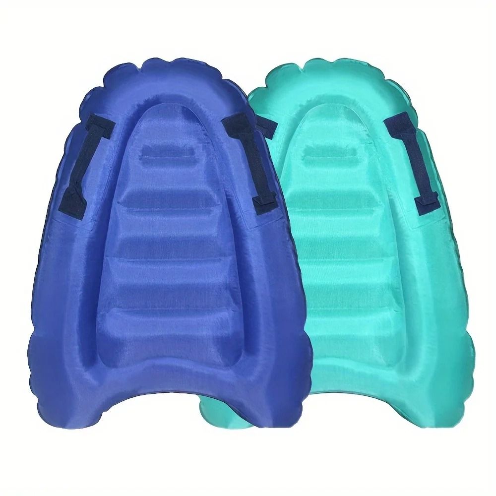 Inflatable Floating Bed Oxford Cloth Water Lounger Surfboard Style Pool Float For Lake Beach And Swimming Fun green