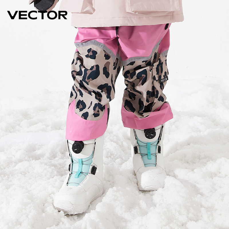VECTOR Children Winter Ski Pants, Outdoor Warm Waterproof Snow Trousers, Windproof Snowboarding Pants For Girls pants 8 150