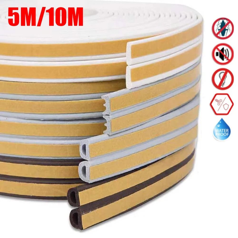 Self Adhesive Door And Window Seal Strip For Soundproof And Weatherproof Insulation grey 5m d